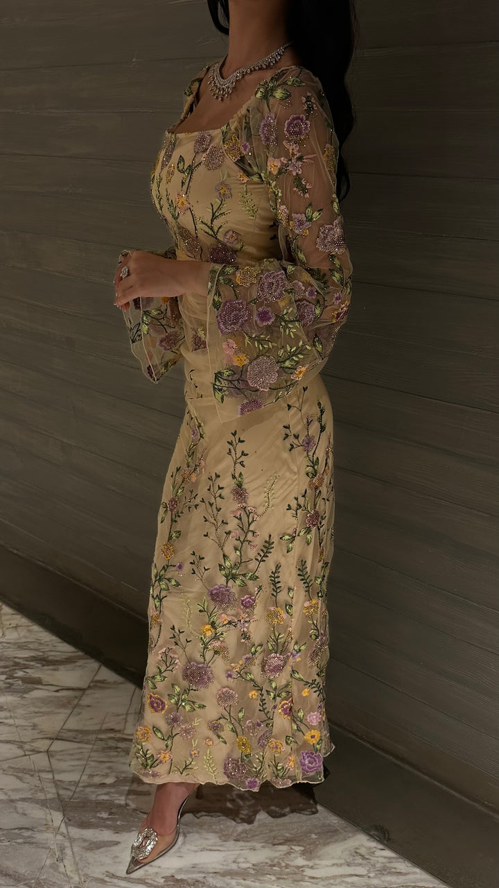Purple Garden Dress - Noor Design