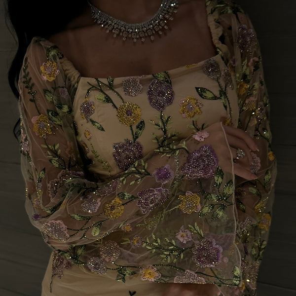 Purple Garden Dress - Noor Design